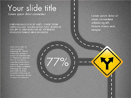 Road and Signs Concept, Slide 14, 03310, Shapes — PoweredTemplate.com