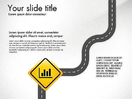 Road and Signs Concept, Slide 7, 03310, Shapes — PoweredTemplate.com