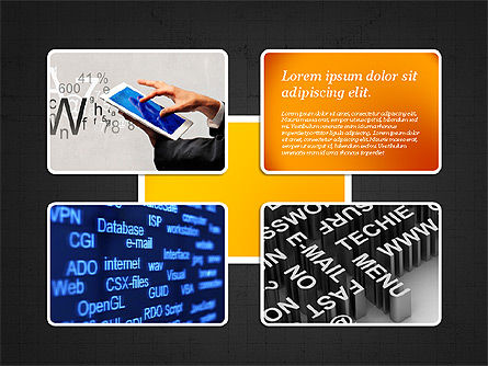 Concept de scène avec photos, Diapositive 11, 03314, Schémas d'étapes — PoweredTemplate.com