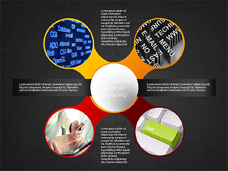 Concepto de escenario con fotos, Diapositiva 14, 03314, Diagramas de la etapa — PoweredTemplate.com