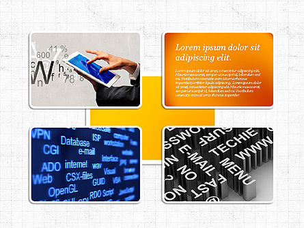 写真付きステージコンセプト, スライド 3, 03314, 段階図 — PoweredTemplate.com