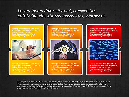 Concept de scène avec photos, Diapositive 9, 03314, Schémas d'étapes — PoweredTemplate.com