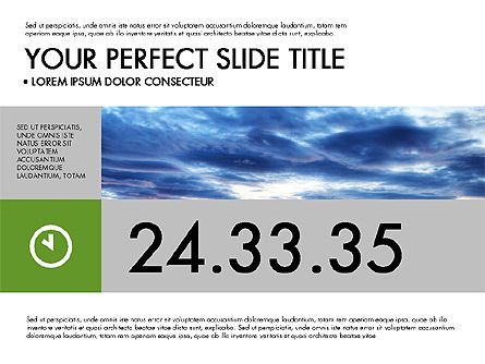 绿色图表, PowerPoint模板, 03315, 信息图 — PoweredTemplate.com