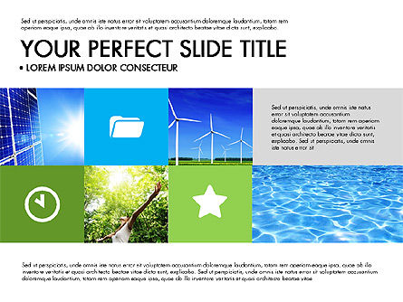 녹색 infographics, 슬라이드 8, 03315, 인포메이션 그래픽 — PoweredTemplate.com
