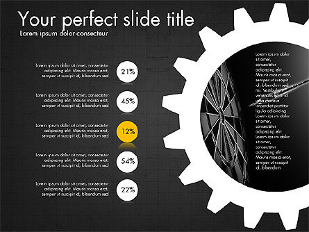 Concept de présentation des engrenages de roue dentée, Diapositive 11, 03317, Modèles de présentations — PoweredTemplate.com