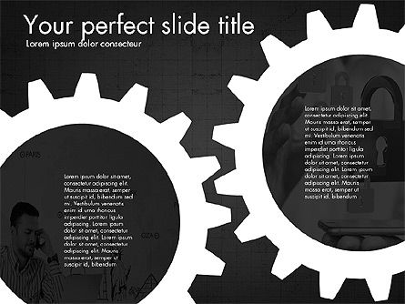 Cogwheel Gears Presentación Concepto, Diapositiva 13, 03317, Plantillas de presentación — PoweredTemplate.com