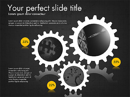 Concept de présentation des engrenages de roue dentée, Diapositive 15, 03317, Modèles de présentations — PoweredTemplate.com
