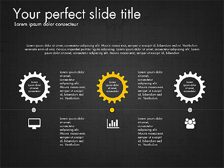 Concept de présentation des engrenages de roue dentée, Diapositive 16, 03317, Modèles de présentations — PoweredTemplate.com