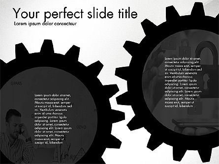 Cogwheel Gears Presentación Concepto, Diapositiva 5, 03317, Plantillas de presentación — PoweredTemplate.com