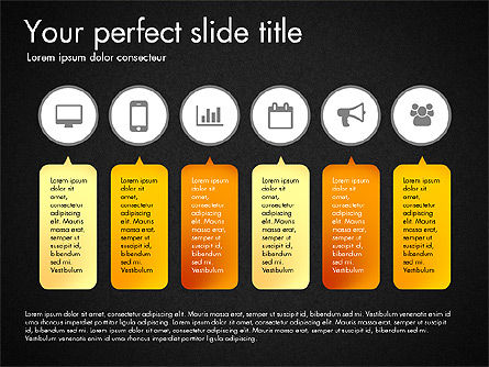 Cuadros de texto con iconos, Diapositiva 15, 03318, Cuadros de texto — PoweredTemplate.com