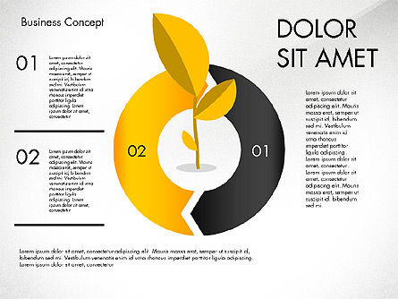 Schéma conceptuel du processus de croissance, Diapositive 8, 03323, Schémas de procédés — PoweredTemplate.com