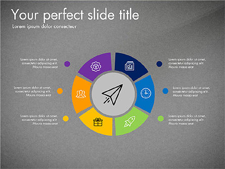 Presentación creativa en estilo de diseño plano, Diapositiva 10, 03328, Diagramas de la etapa — PoweredTemplate.com