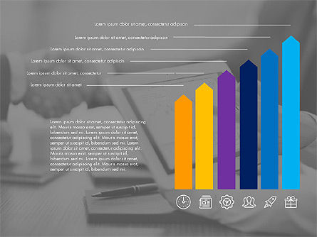 Presentación creativa en estilo de diseño plano, Diapositiva 11, 03328, Diagramas de la etapa — PoweredTemplate.com