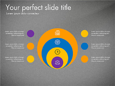 Presentación creativa en estilo de diseño plano, Diapositiva 13, 03328, Diagramas de la etapa — PoweredTemplate.com