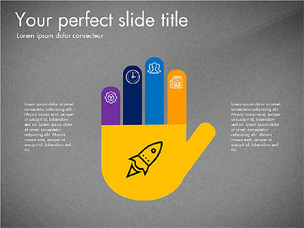 플랫 디자인 스타일의 크리에이티브 프리젠 테이션, 슬라이드 15, 03328, 단계 도표 — PoweredTemplate.com