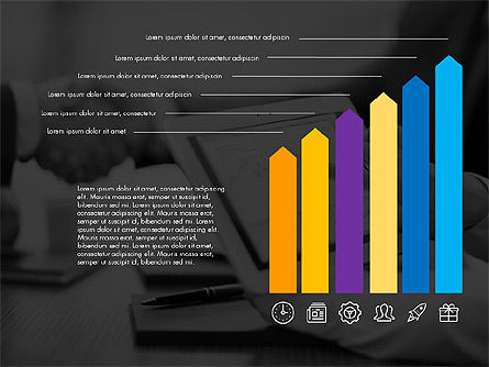 Presentación creativa en estilo de diseño plano, Diapositiva 3, 03328, Diagramas de la etapa — PoweredTemplate.com