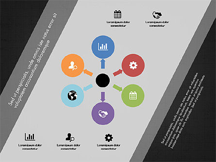 Stage en proces kleurrijke grafieken, Dia 11, 03331, Stage diagrams — PoweredTemplate.com