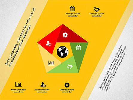Gráficos coloridos de escenarios y procesos, Diapositiva 2, 03331, Diagramas de la etapa — PoweredTemplate.com