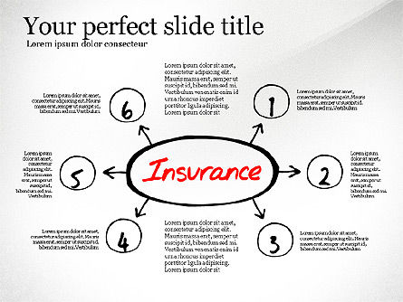 Insurance Process Diagram, Slide 7, 03332, Business Models — PoweredTemplate.com