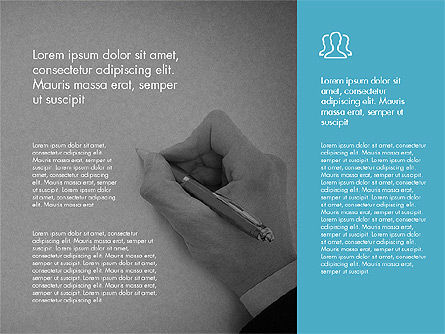 Tata Letak Kotak Dengan Ikon Presentasi Dalam Desain Datar, Slide 10, 03333, Diagram Panggung — PoweredTemplate.com