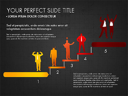 Pasos Ganador del éxito, Diapositiva 14, 03336, Diagramas de la etapa — PoweredTemplate.com
