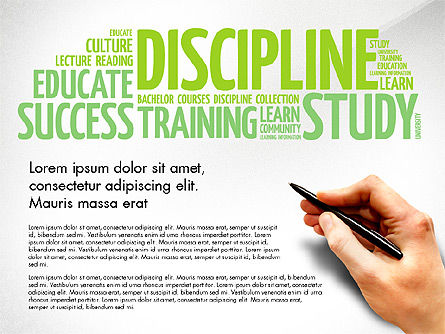 Concept de présentation en nuage de mots de formation, Diapositive 4, 03338, Graphiques et schémas pédagogiques — PoweredTemplate.com