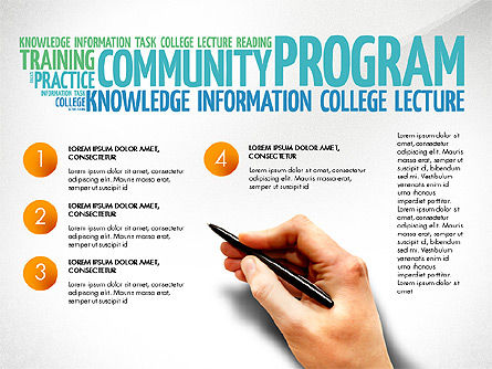Pelatihan Konsep Presentasi Kata Awan, Slide 7, 03338, Bagan dan Diagram Pendidikan — PoweredTemplate.com
