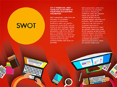 Concept de présentation de stratégie, Modele PowerPoint, 03340, Modèles commerciaux — PoweredTemplate.com