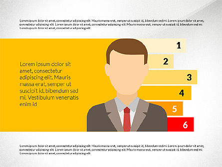 Opties en vormen, PowerPoint-sjabloon, 03341, Stage diagrams — PoweredTemplate.com