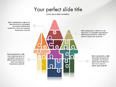 Bentuk Dari Potongan Puzzle, Templat PowerPoint, 03344, Diagram Puzzle — PoweredTemplate.com