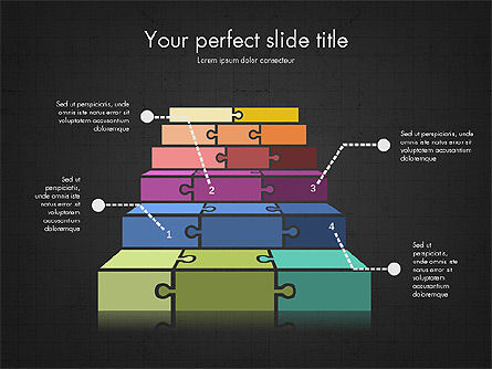 パズルピースの形状, スライド 11, 03344, パズル図 — PoweredTemplate.com