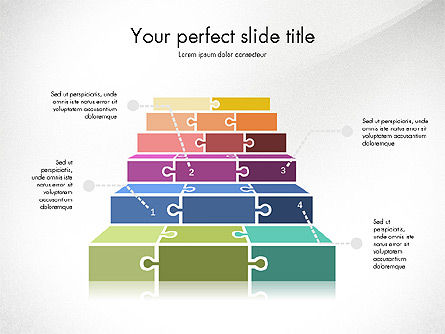 Shapes from Puzzle Pieces, Slide 3, 03344, Puzzle Diagrams — PoweredTemplate.com