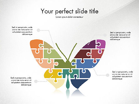 Shapes from Puzzle Pieces, Slide 6, 03344, Puzzle Diagrams — PoweredTemplate.com