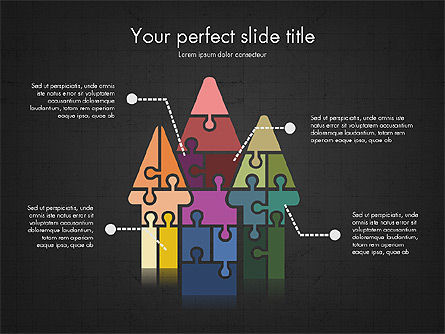Shapes from Puzzle Pieces, Slide 9, 03344, Puzzle Diagrams — PoweredTemplate.com