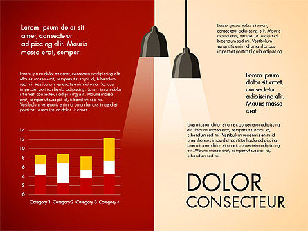 Gráficos conducidos por datos con iluminación, Diapositiva 11, 03346, Diagramas basados en datos — PoweredTemplate.com