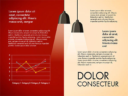 Gráficos conducidos por datos con iluminación, Diapositiva 15, 03346, Diagramas basados en datos — PoweredTemplate.com