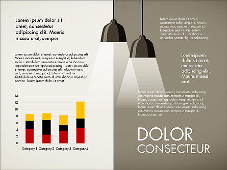 Gráficos conducidos por datos con iluminación, Diapositiva 3, 03346, Diagramas basados en datos — PoweredTemplate.com