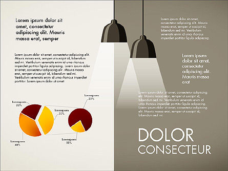 Gráficos conducidos por datos con iluminación, Diapositiva 5, 03346, Diagramas basados en datos — PoweredTemplate.com