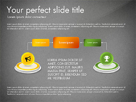 Proceso e iconos, Diapositiva 13, 03347, Diagramas de proceso — PoweredTemplate.com