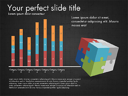 Presentation with Colorful 3D Shapes, Slide 10, 03348, Presentation Templates — PoweredTemplate.com