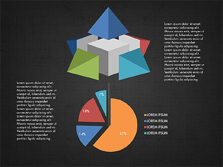 다채로운 3 차원 모양으로 프리젠 테이션, 슬라이드 12, 03348, 프레젠테이션 템플릿 — PoweredTemplate.com