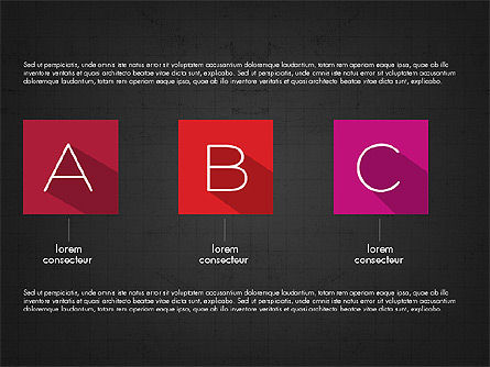 Lettres en style de conception de matériaux, Diapositive 10, 03351, Formes — PoweredTemplate.com