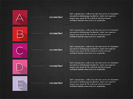Lettres en style de conception de matériaux, Diapositive 11, 03351, Formes — PoweredTemplate.com