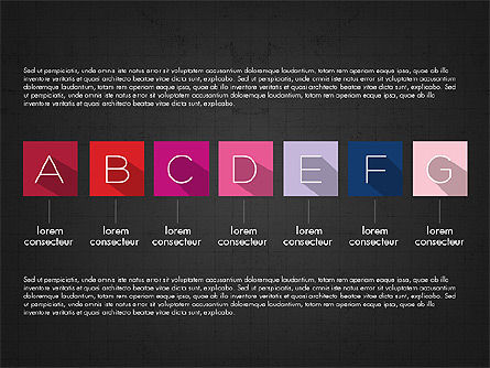 Briefe in Material Design-Stil, Folie 13, 03351, Schablonen — PoweredTemplate.com