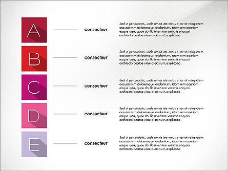 Lettres en style de conception de matériaux, Diapositive 3, 03351, Formes — PoweredTemplate.com