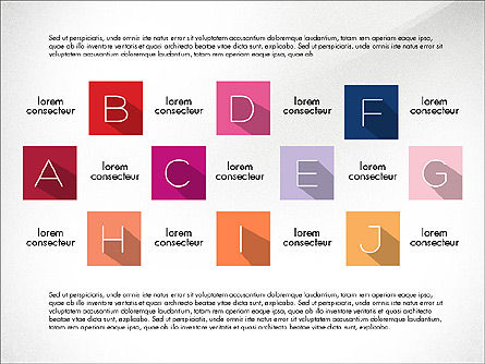 Lettres en style de conception de matériaux, Diapositive 4, 03351, Formes — PoweredTemplate.com