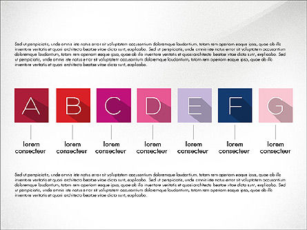 Cartas en el estilo de diseño de material, Diapositiva 5, 03351, Formas — PoweredTemplate.com