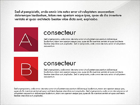 Cartas en el estilo de diseño de material, Diapositiva 6, 03351, Formas — PoweredTemplate.com