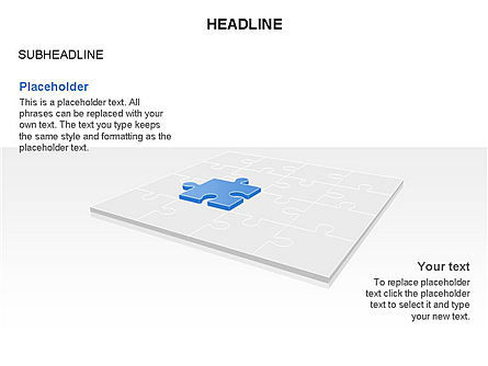 누락 된 퍼즐 조각 도구 상자, 슬라이드 35, 03355, 퍼즐 도표 — PoweredTemplate.com