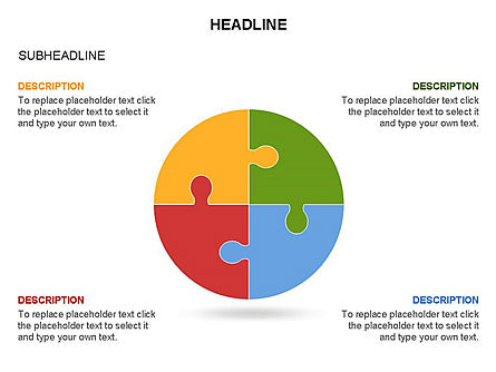 Circle and Puzzle Pieces Toolbox, Slide 6, 03370, Puzzle Diagrams — PoweredTemplate.com